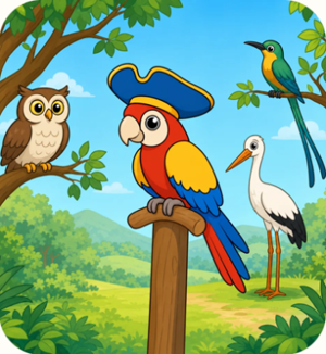 Little Birds coloring pack: a colored-in bird